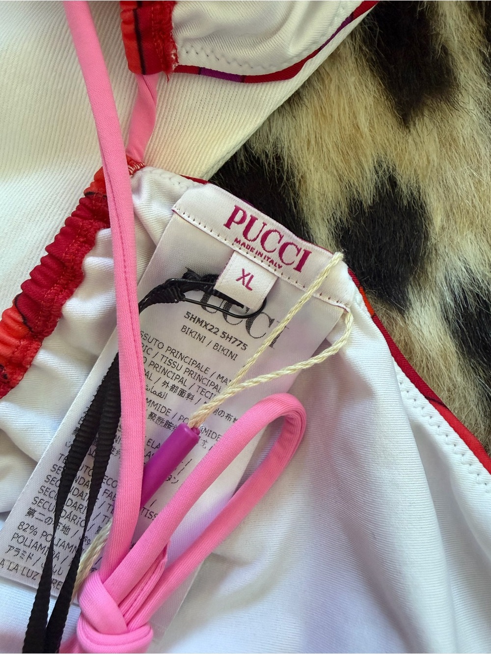 Emilio Pucci Multicolor Triangle Bikini Top - Women's Swim NWT size XL - Picture 5 of 7